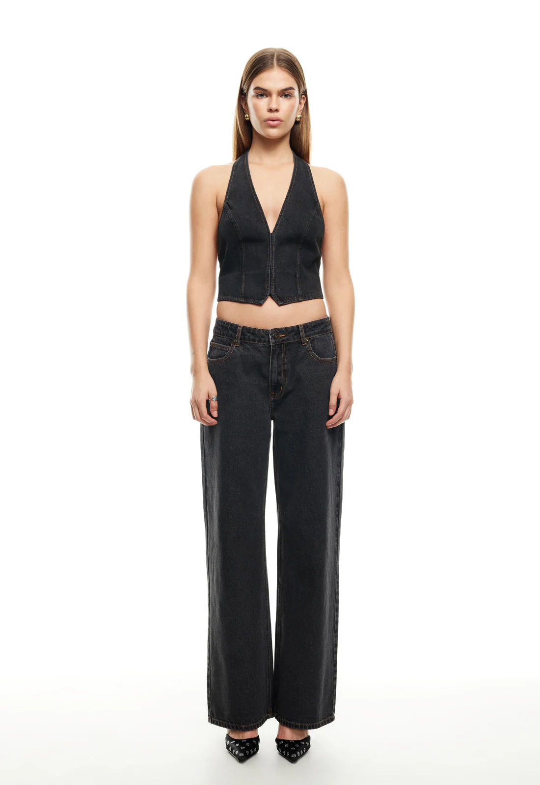 LIONESS Je Suis Halter Charcoal